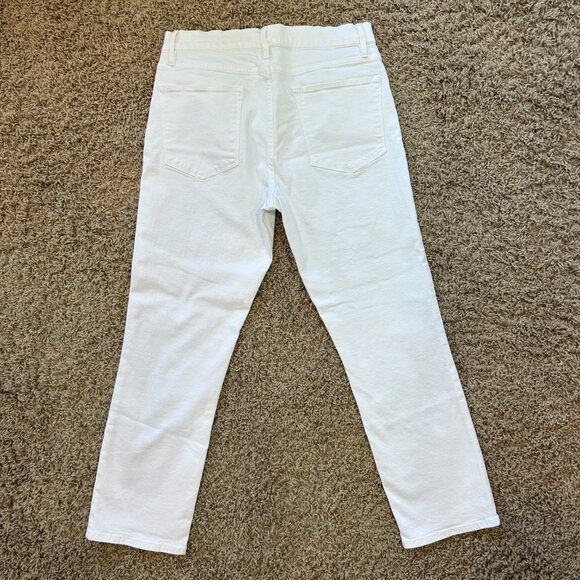 FRAME Le High Straight Jeans in White Women's Size 31 High Rise Cropped - Picture 3 of 7